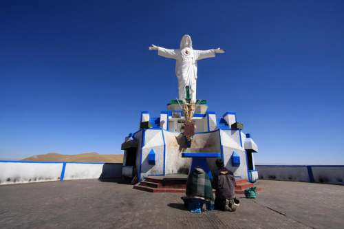 White Christ Statue in Juliaca, Peru free photo