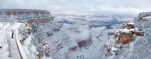 Winter and Snow in Grand Canyon National Park, Arizona free photo