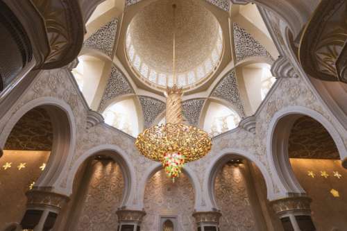 Decoration of Sheikh Zayed Mosque at Abu Dhabi