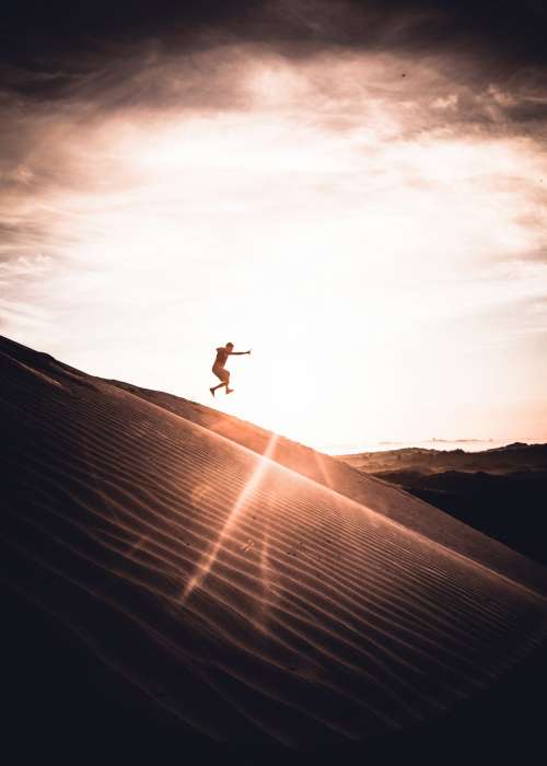 Jump in the Desert