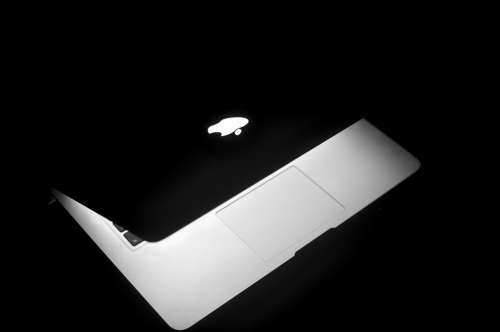 Macbook pro Laptop at Night free image