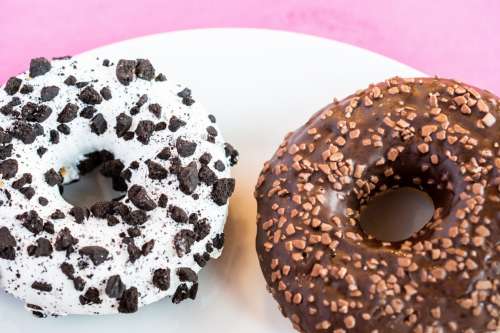 Chocolate and cookies donuts