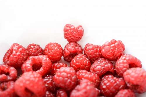 Raspberries close up