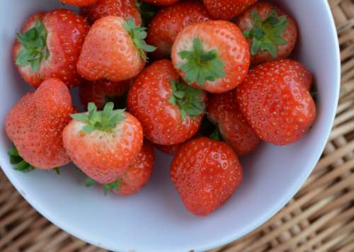Strawberries in bowl