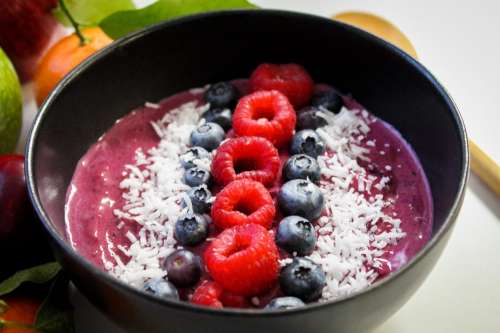 Acai bowl beautiful berries