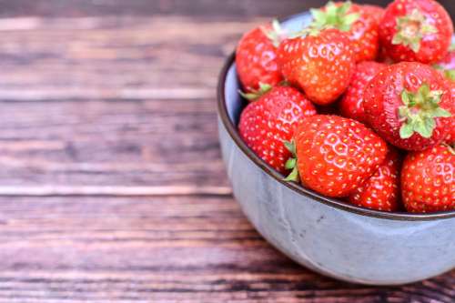 Bowl full of strawberries