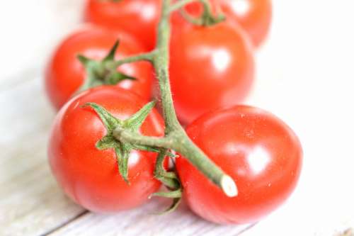Cherry tomatoes in detail