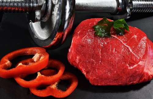 Meat and red pepper – fitness