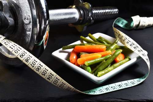 Vegetables for fitness – green beans and carrots