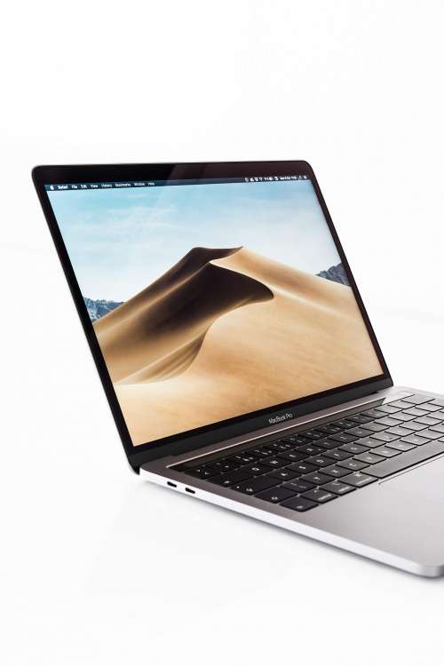 Modern Laptop MacBook Pro Mockup Close Up
