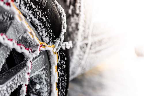 Winter Tyre with Snow Chains