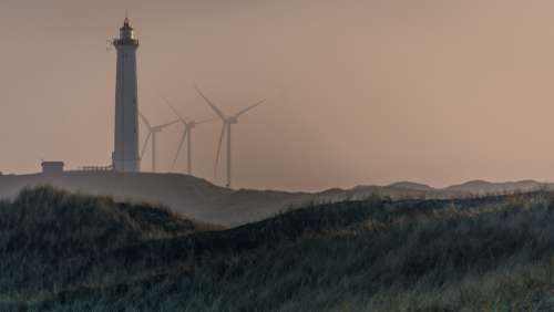 Abendstimmung North Sea Denmark Lighthouse
