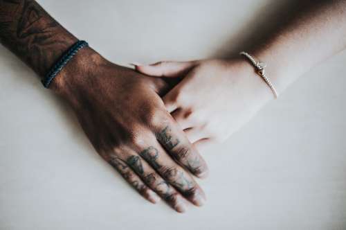 Adult Bracelets Couple Girl Hands Holding Hands