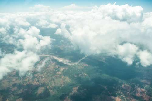 Aerial Clouds Sky Travel Cloudscape Nature River