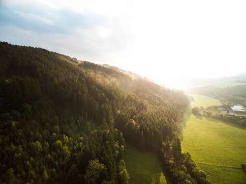 Aerial View Forest Sauerland Landscape Nature