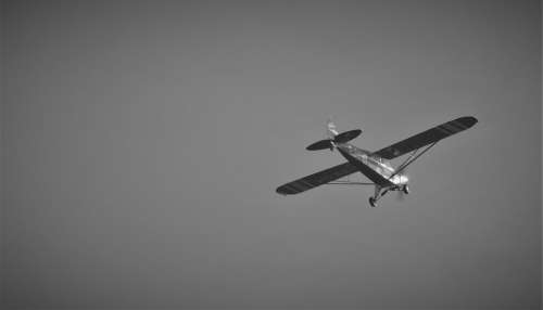Aircraft Black And White Aerial View Background