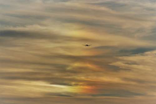 Aircraft Sky Clouds Sun Light Sunlight Travel