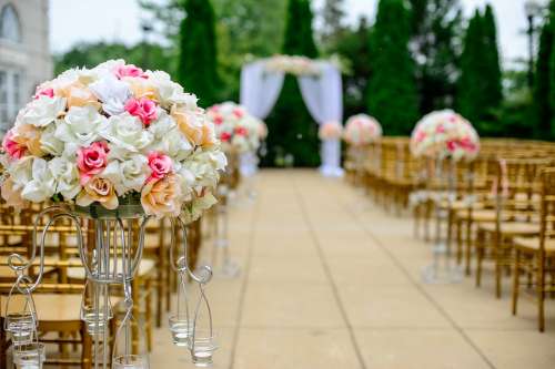 Aisle Bloom Blossom Bouquet Celebration Chairs