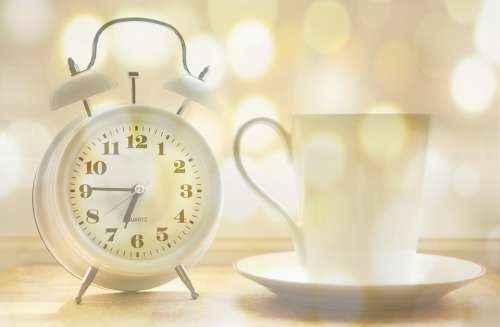 Alarm Clock Coffee Cup Time Of Arouse