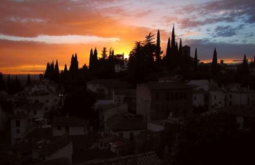 Albaicín Granada Spain Sunset Andalucia
