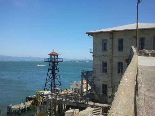 Alcatraz View San Francisco Island Bay Sea