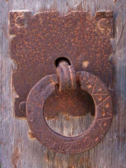 Aldaba Door Open Old Crafts Lock Wrought Iron