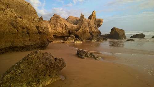 Algarve Portugal Summer Beach Sea Landscape