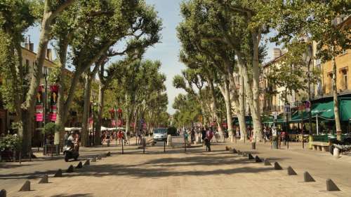 Alley City Street Plantains France Aix-En-Provence