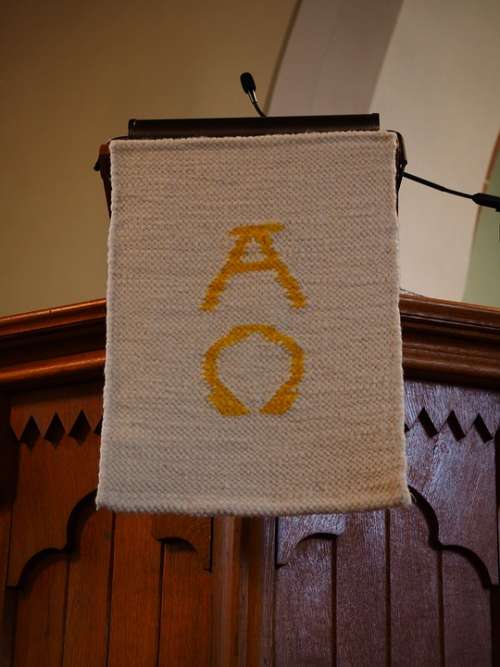 Alpha Omega Symbols At The Beginning End God