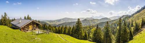 Alpine Mountains Mountain Hut Landscape Nature