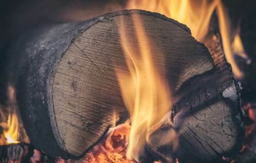 Amber Ash Burn Burning Close-Up Coal Dark Fire