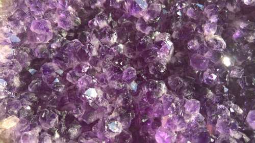 Amethyst Minerals Semi Precious Stone Violet