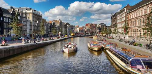 Amsterdam Water Channel Netherlands Holland City