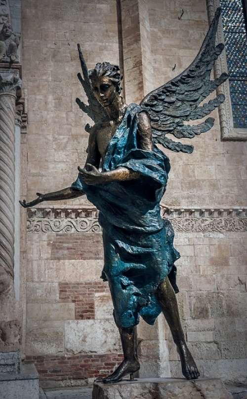 Angel Statue Sculpture Figure Wing Hope Faith