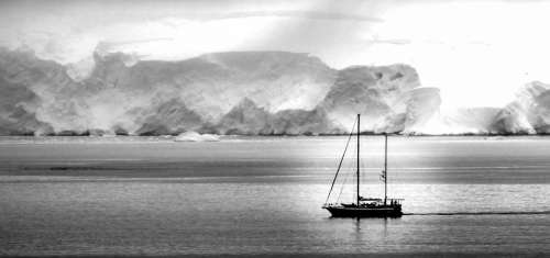 Antarctica Boat Ship Ice White Water Landscape