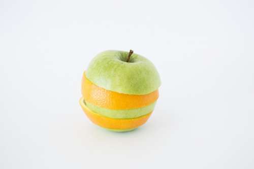 Apple Orange Mix Fruit Food Healthy Fresh