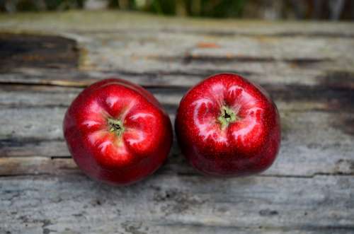 Apple Red Red Apple Fruit Healthy Vitamins Fresh