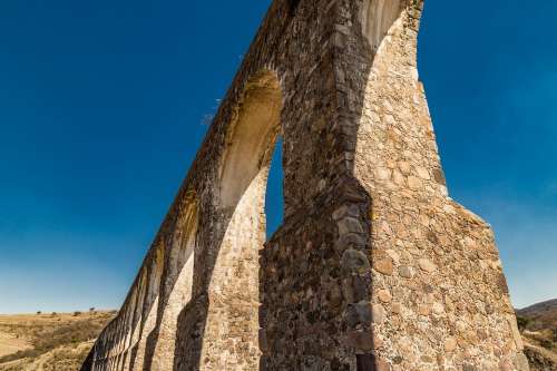 Aqueduct Mexico Sky Landscape Holiday Sunset Blue