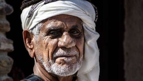 Arabs Face Orient Arabic Islam Muslim Man Old