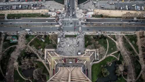 Architecture Eiffel Tower Paris City Landmark Road