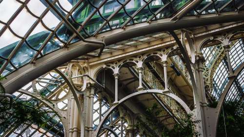 Architecture Glass Steel Art Nouveau Structure