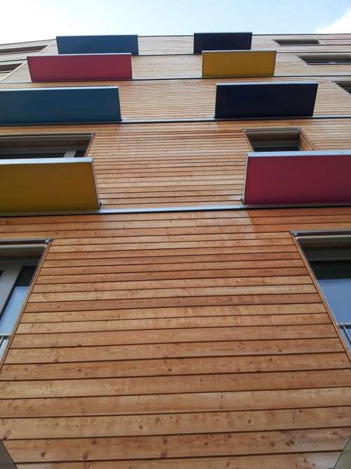 Architecture Building Low Consumption Facade Wood