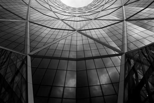 Architecture Symmetry Building Reflect Glass