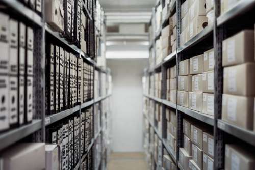 Archive Boxes Documents Folders Business Data
