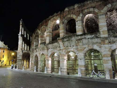 Arena Verona Night Italy Monument Piazza Bra