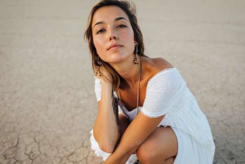 Arid Beautiful Desert Girl Model Person Woman