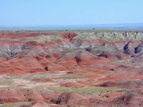 Arizona Petrified Forest National Park Usa Desert