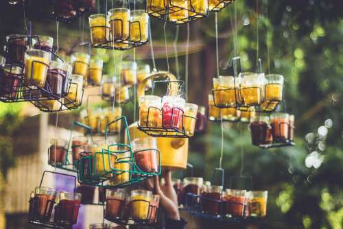 Art Glass Tea Bokeh Outdoors Beverages Glasses