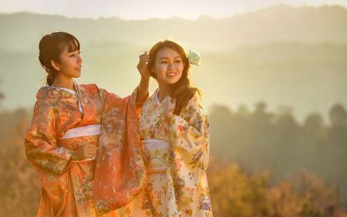 Asia Kimono Geisha Ceremony Chinese Dress