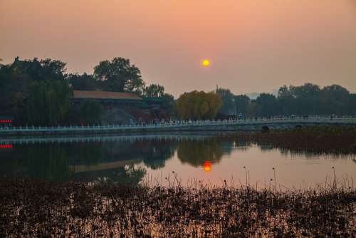 Asia China Sunset At Dusk Light Beautiful Beauty